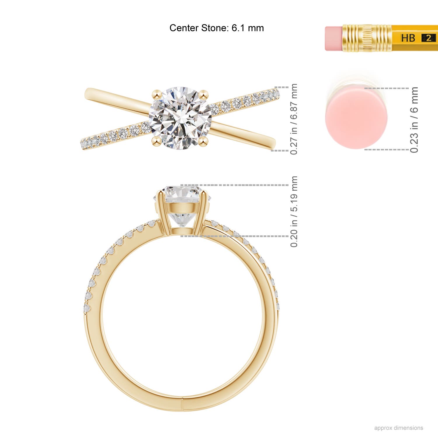 I-J, I1-I2 / 1.02 CT / 14 KT Yellow Gold