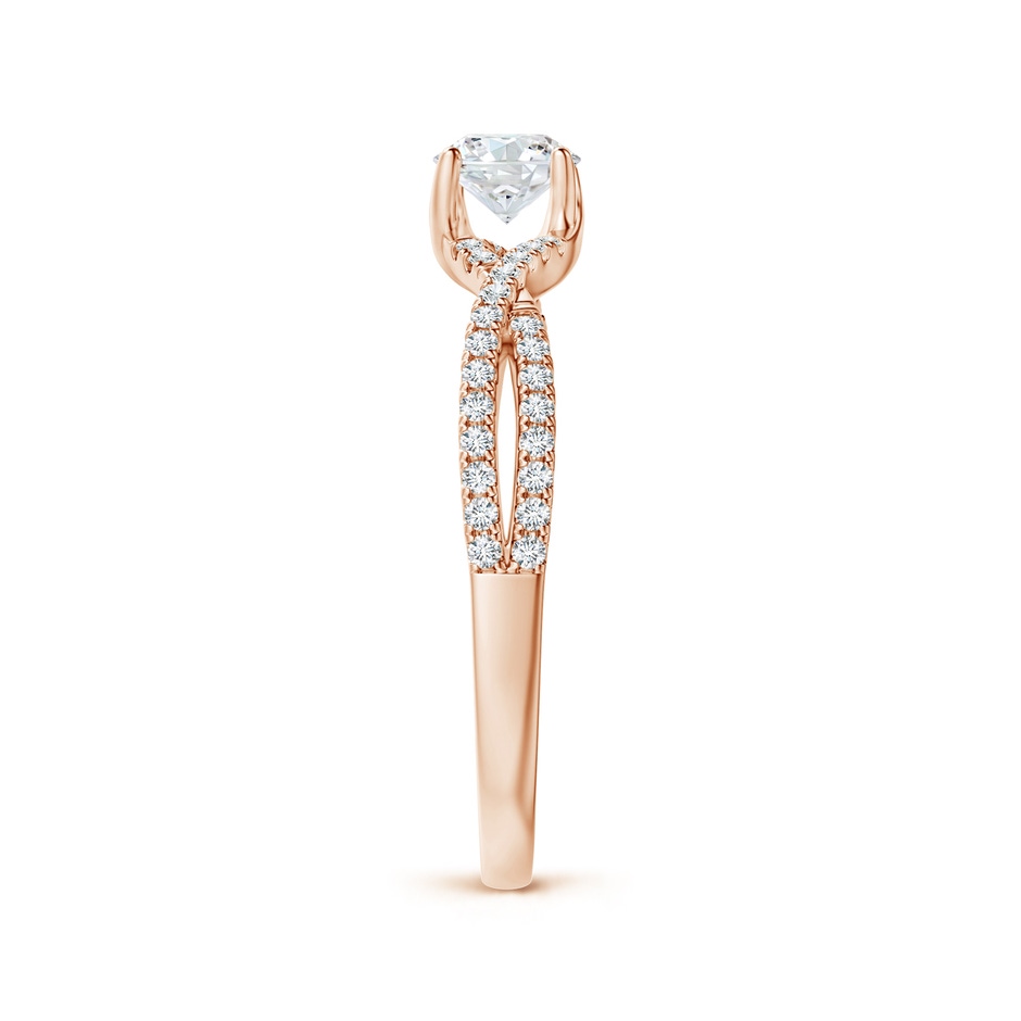 4.5mm GVS2 Twist Shank Solitaire Round Diamond Engagement Ring in Rose Gold side-2