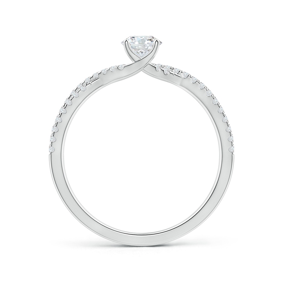 4.5mm GVS2 Twist Shank Solitaire Round Diamond Engagement Ring in White Gold side-1