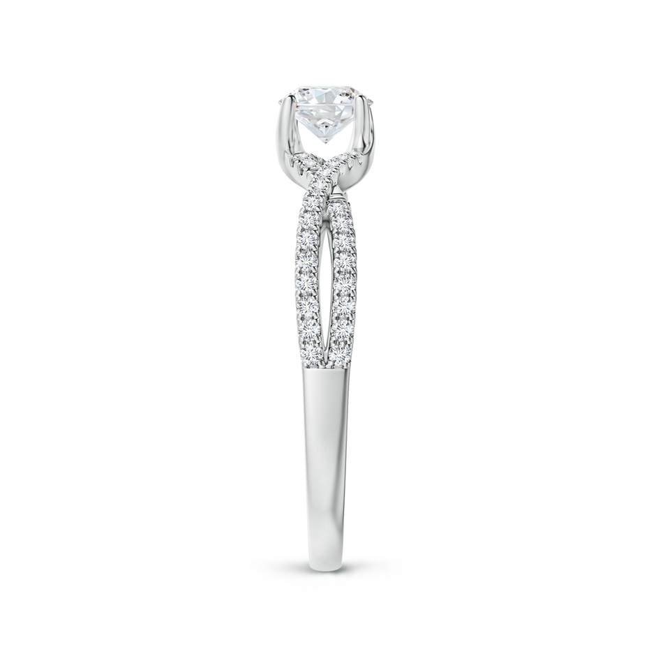 4.5mm GVS2 Twist Shank Solitaire Round Diamond Engagement Ring in White Gold side-2