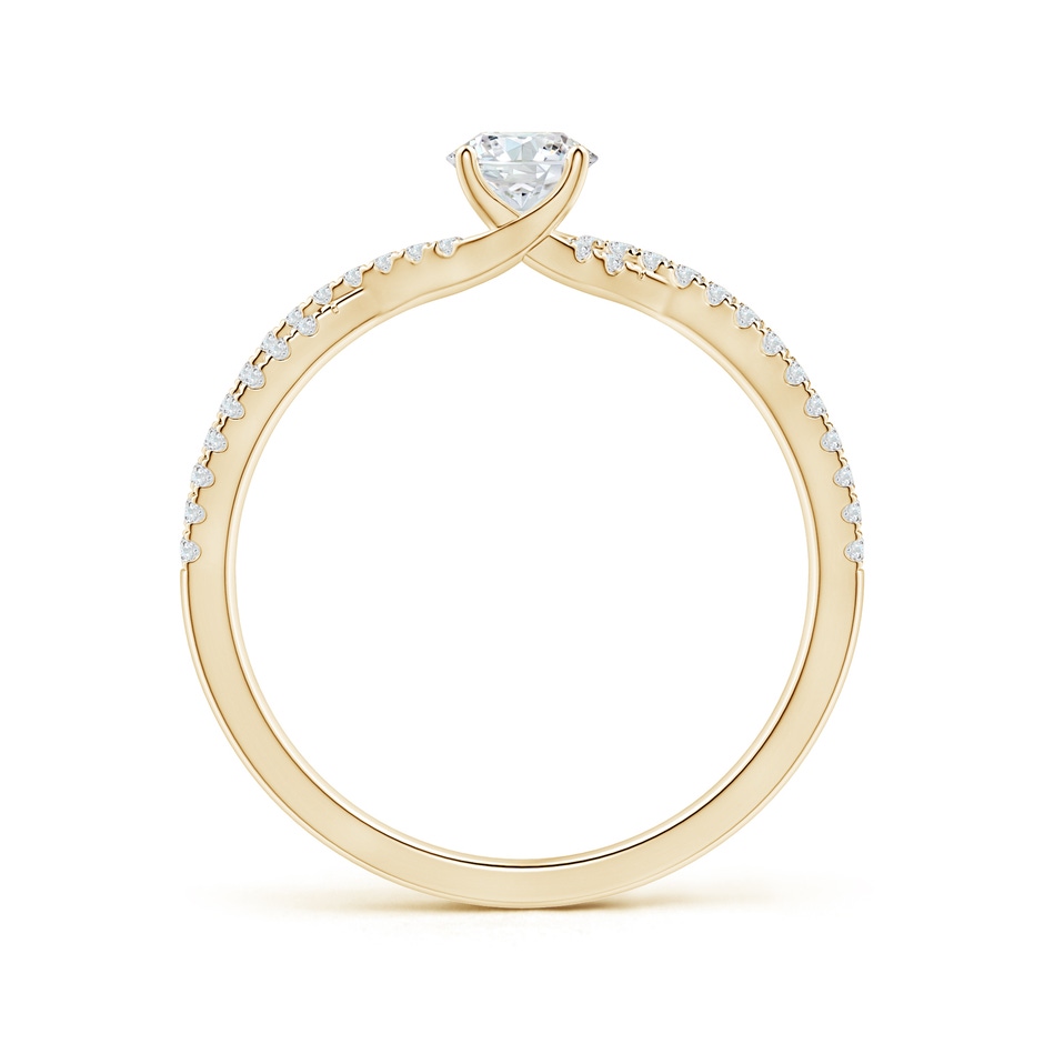 4.5mm GVS2 Twist Shank Solitaire Round Diamond Engagement Ring in Yellow Gold side-1