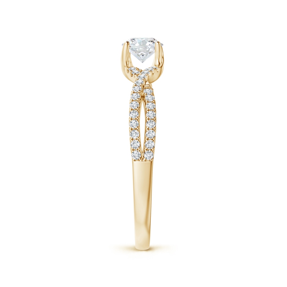 4.5mm GVS2 Twist Shank Solitaire Round Diamond Engagement Ring in Yellow Gold side-2
