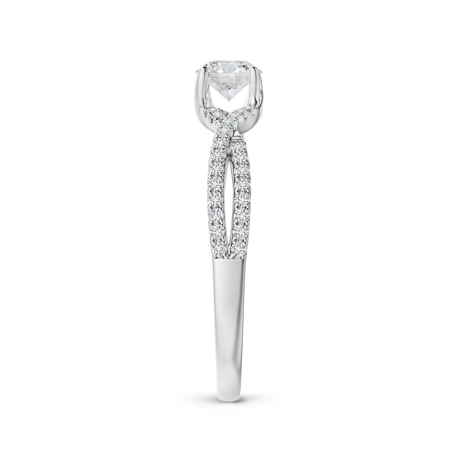 4.5mm HSI2 Twist Shank Solitaire Round Diamond Engagement Ring in White Gold side-2