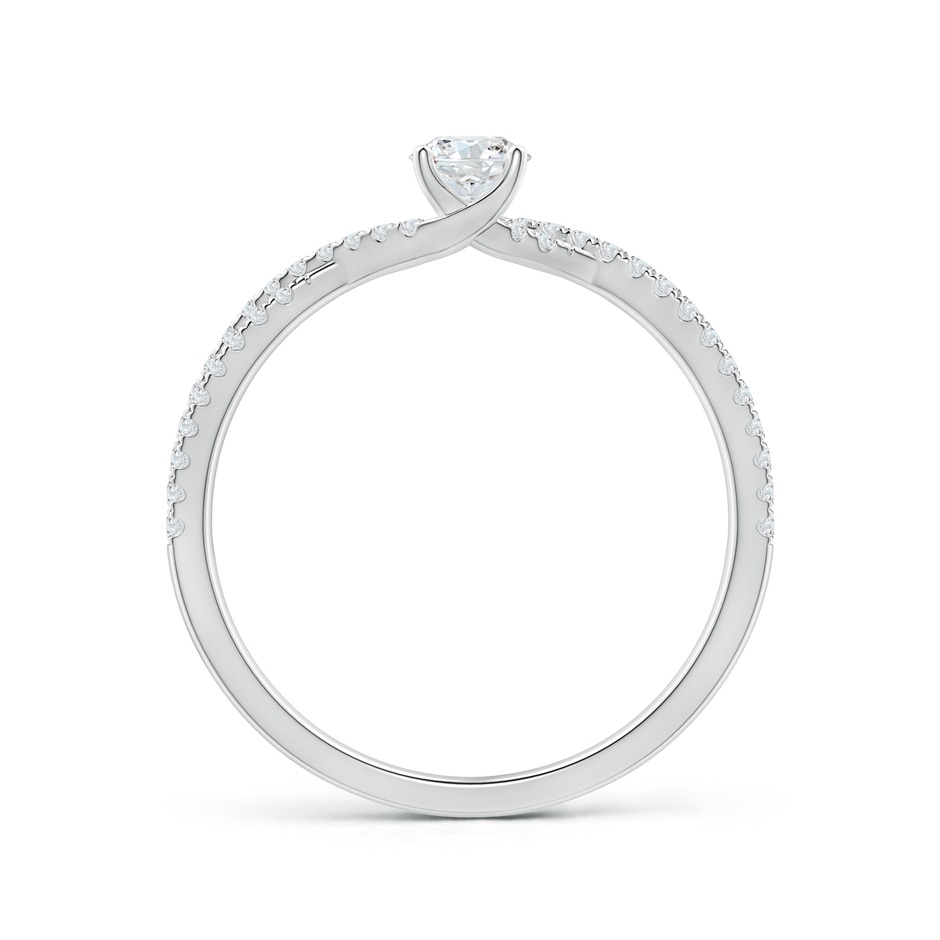 4mm GVS2 Twist Shank Solitaire Round Diamond Engagement Ring in White Gold side-1