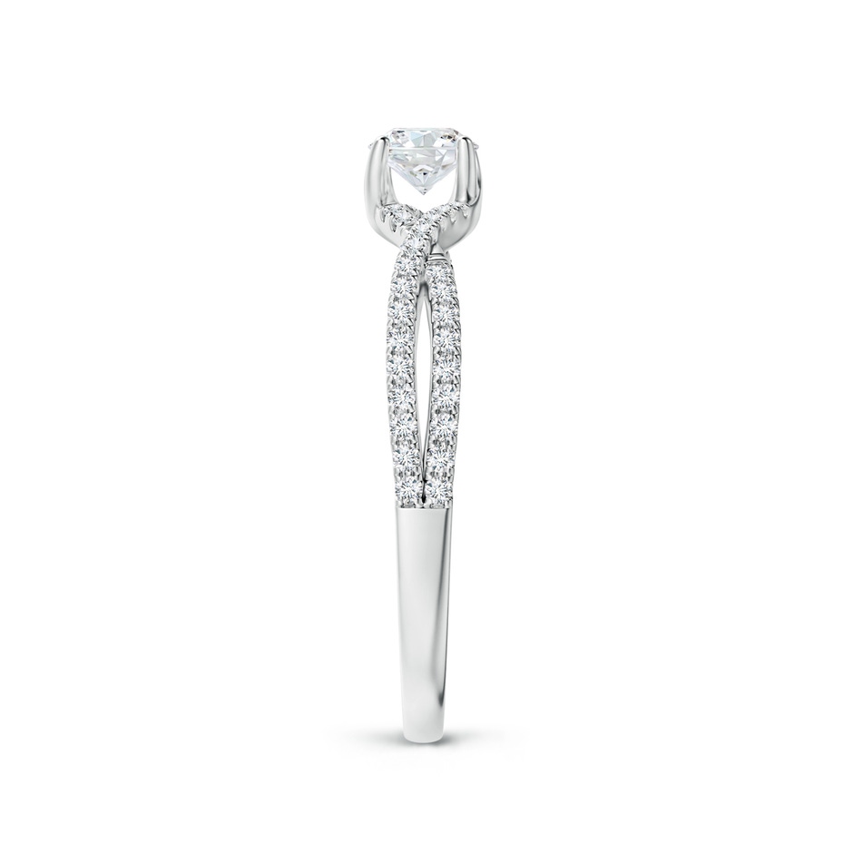 4mm GVS2 Twist Shank Solitaire Round Diamond Engagement Ring in White Gold side-2