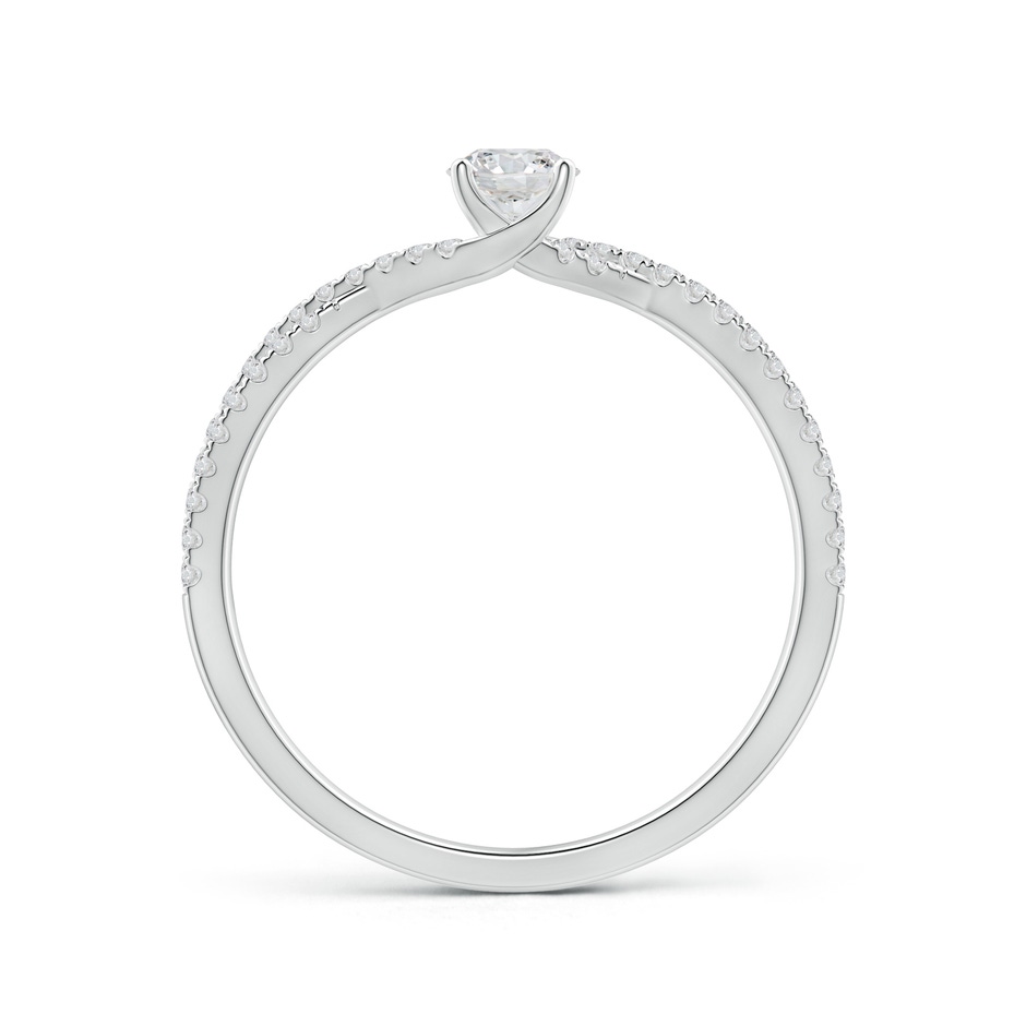 4mm HSI2 Twist Shank Solitaire Round Diamond Engagement Ring in White Gold side-1