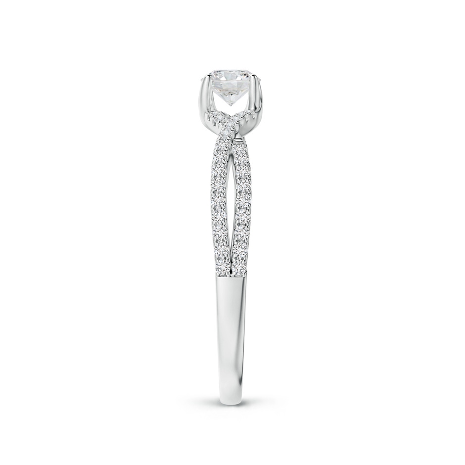 4mm HSI2 Twist Shank Solitaire Round Diamond Engagement Ring in White Gold side-2