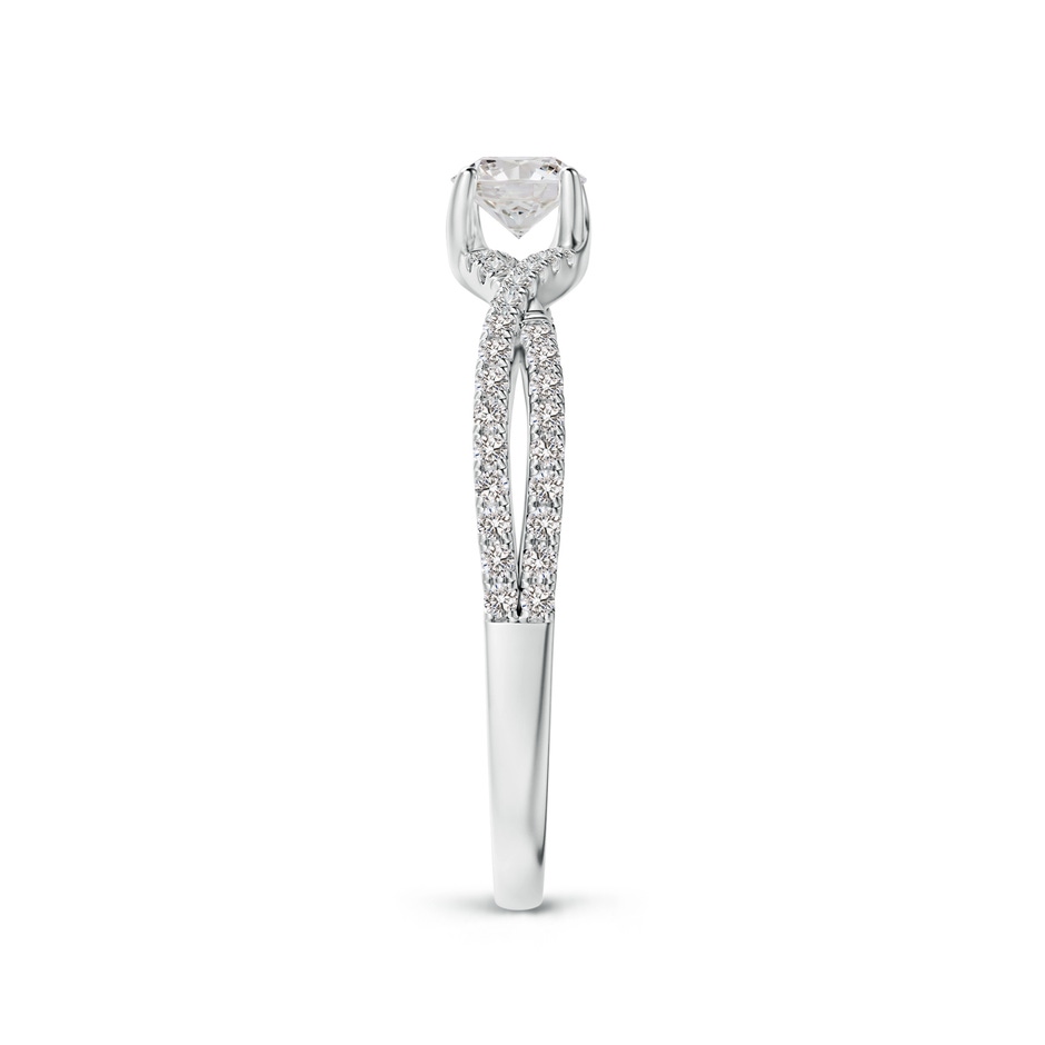 4mm IJI1I2 Twist Shank Solitaire Round Diamond Engagement Ring in White Gold side-2