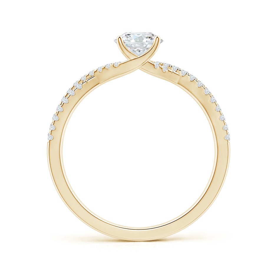 5.5mm GVS2 Twist Shank Solitaire Round Diamond Engagement Ring in Yellow Gold side-1
