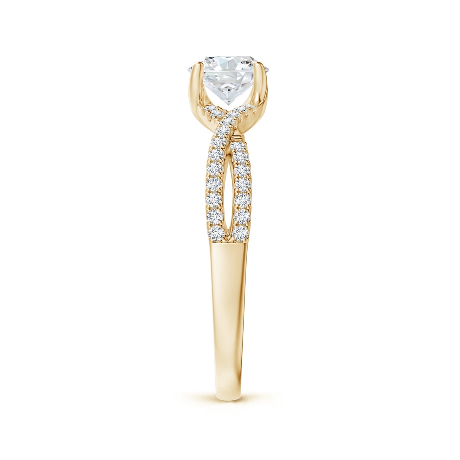 5.5mm GVS2 Twist Shank Solitaire Round Diamond Engagement Ring in Yellow Gold side-2