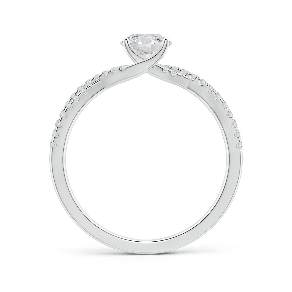 5.5mm HSI2 Twist Shank Solitaire Round Diamond Engagement Ring in White Gold side-1