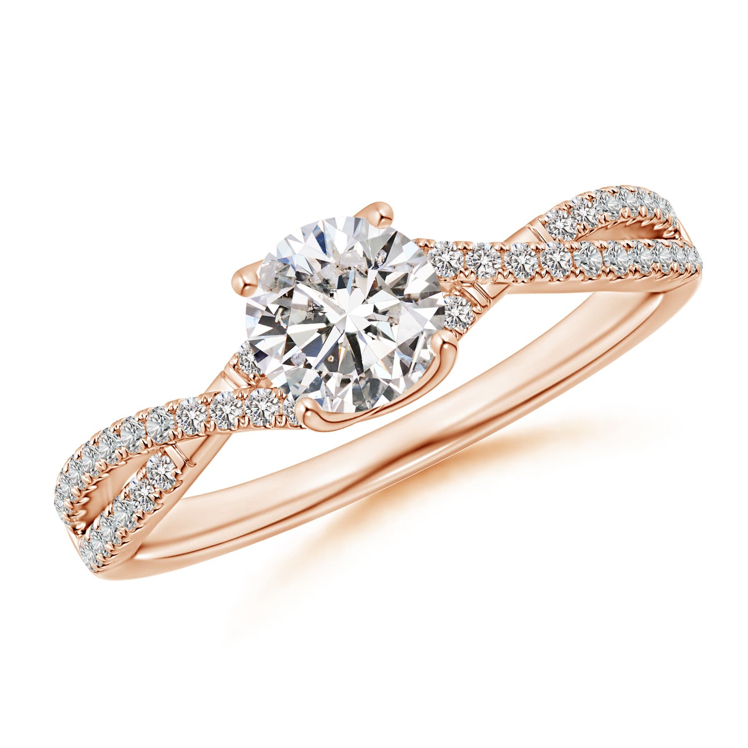 I-J, I1-I2 / 0.88 CT / 14 KT Rose Gold