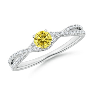 Round Fancy Intense, VS2 Yellow Diamond