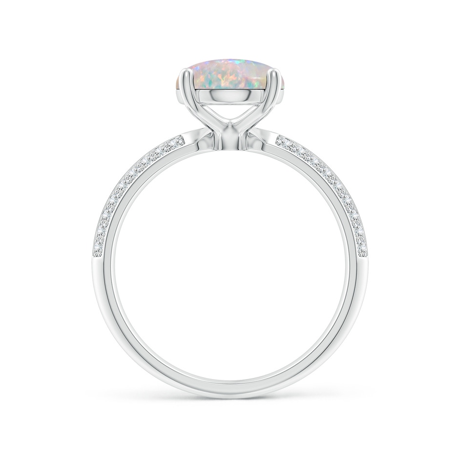 10x8mm AAAA Classic Oval Opal Knife Edge Ring in P950 Platinum side-1