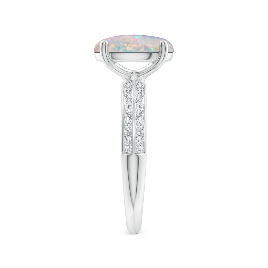 10x8mm AAAA Classic Oval Opal Knife Edge Ring in P950 Platinum side-2