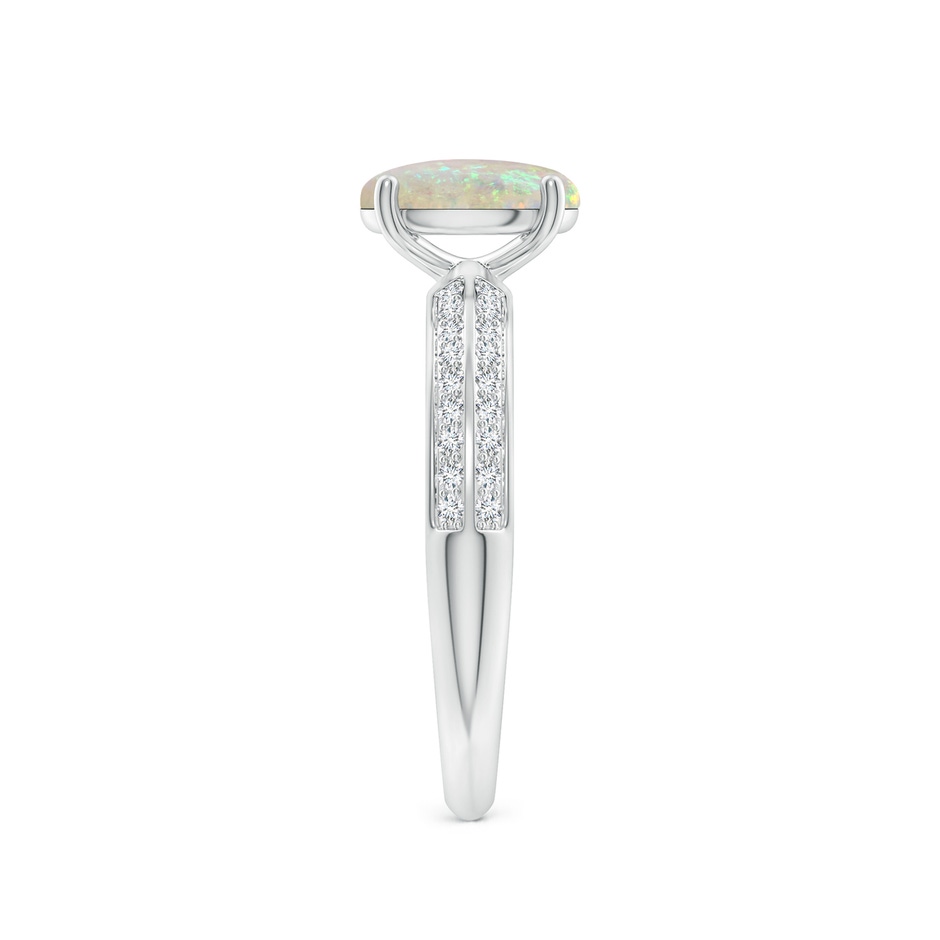 8x6mm AAA Classic Oval Opal Knife Edge Ring in P950 Platinum side-2