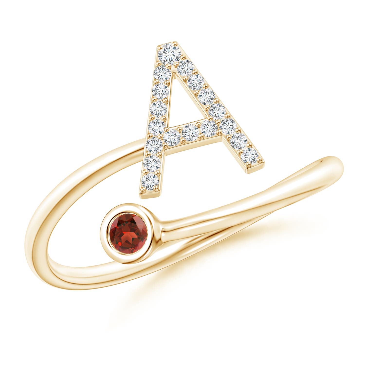 AAA - Garnet / 0.14 CT / 14 KT Yellow Gold