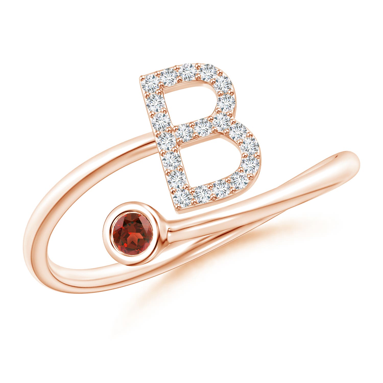 AAA - Garnet / 0.14 CT / 14 KT Rose Gold