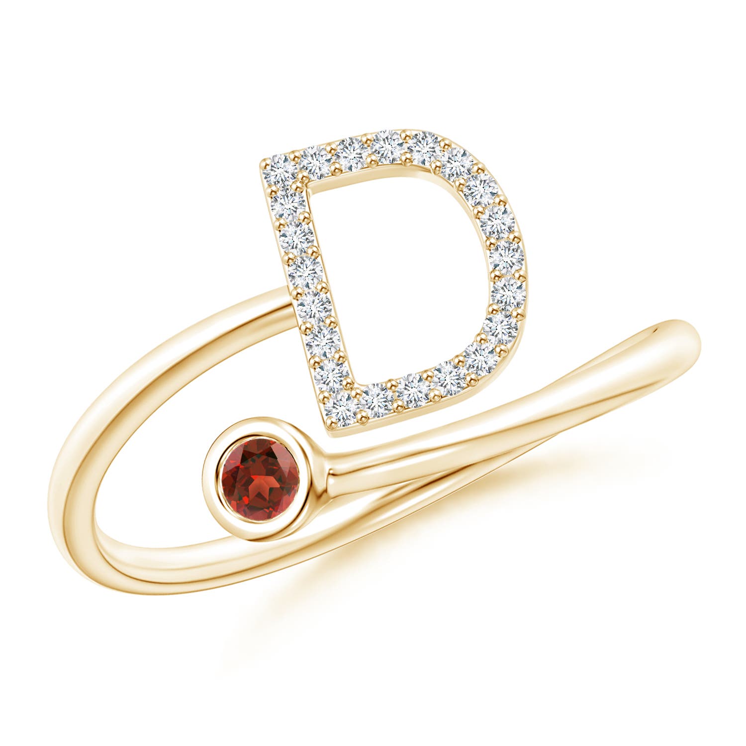 AAA - Garnet / 0.15 CT / 14 KT Yellow Gold