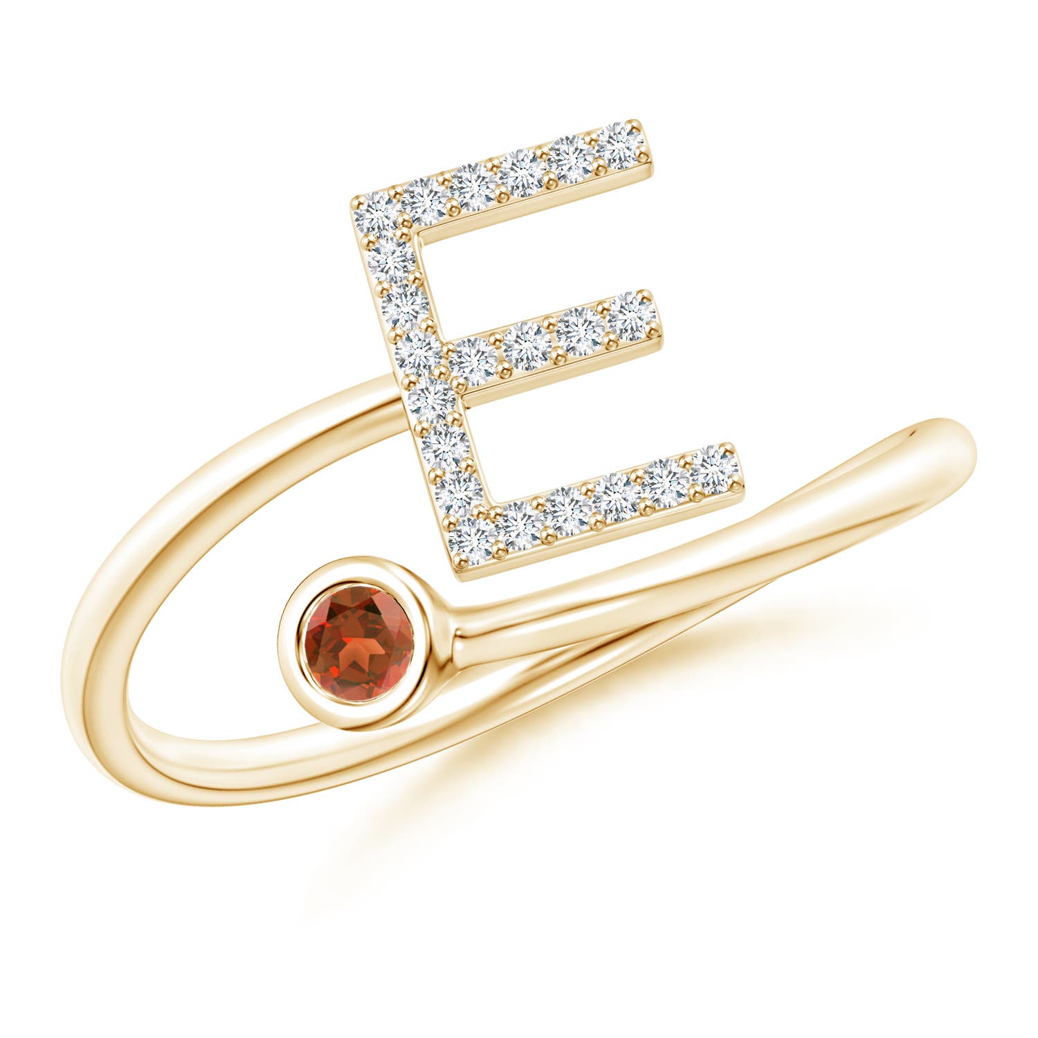 A - Garnet / 0.15 CT / 14 KT Yellow Gold