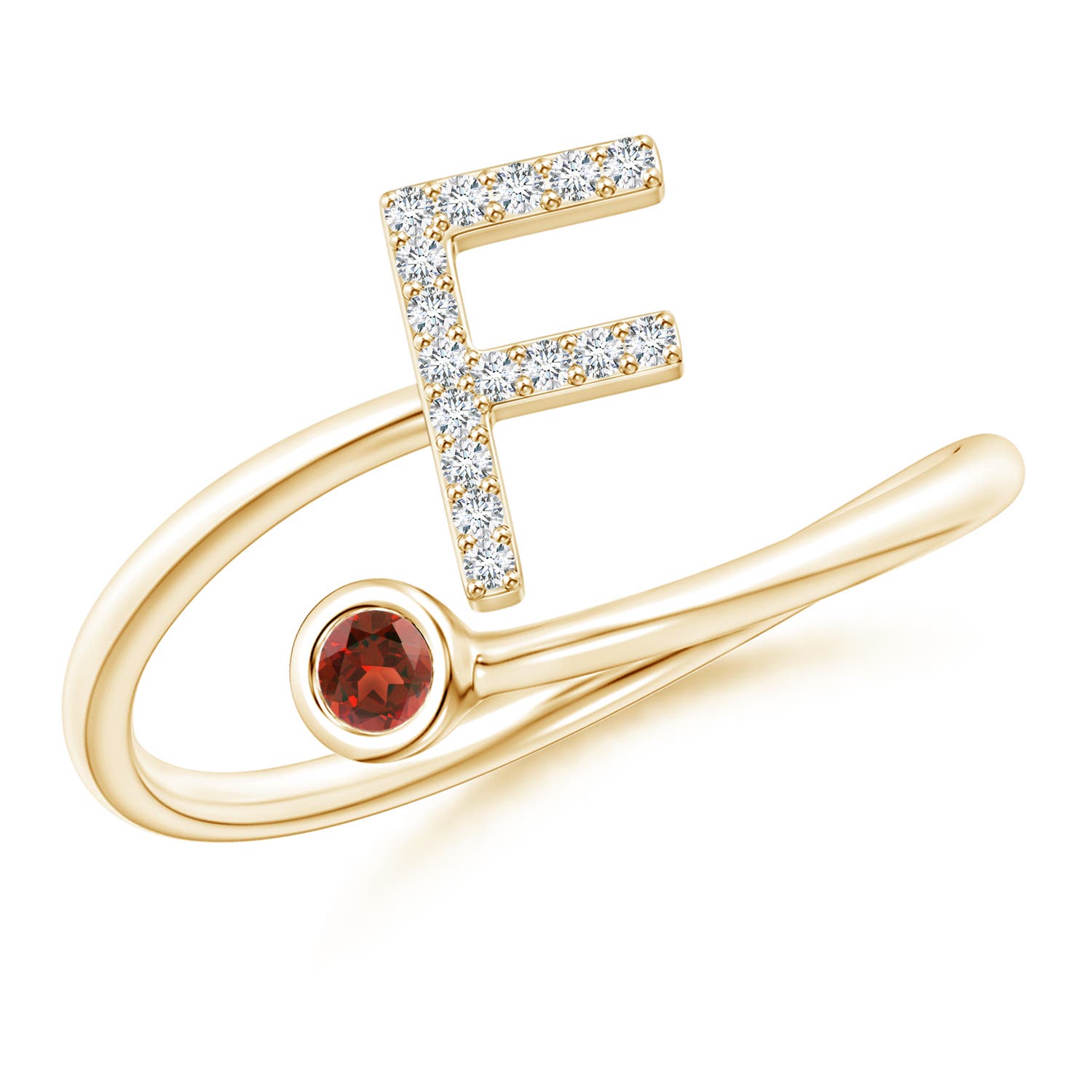 AAA - Garnet / 0.13 CT / 14 KT Yellow Gold