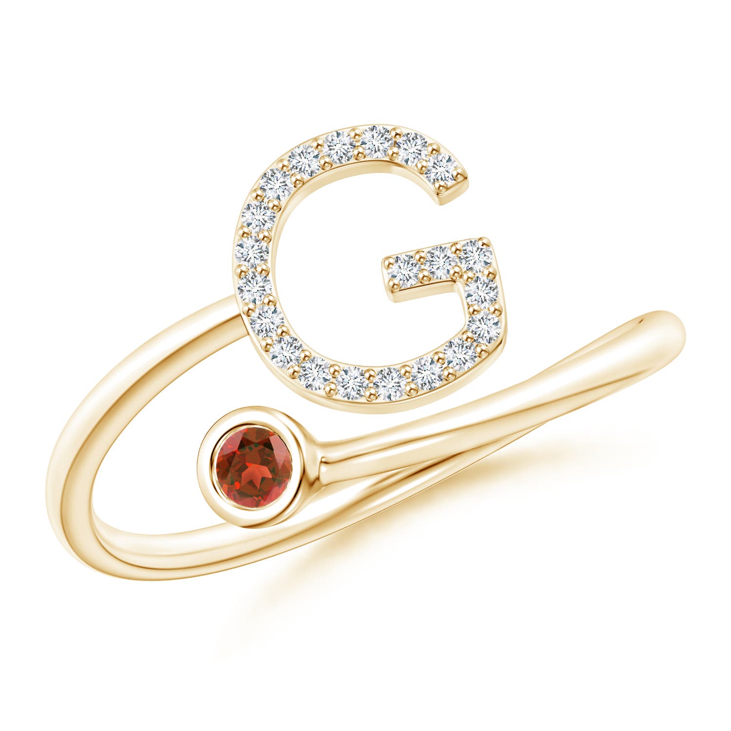 AA - Garnet / 0.14 CT / 14 KT Yellow Gold