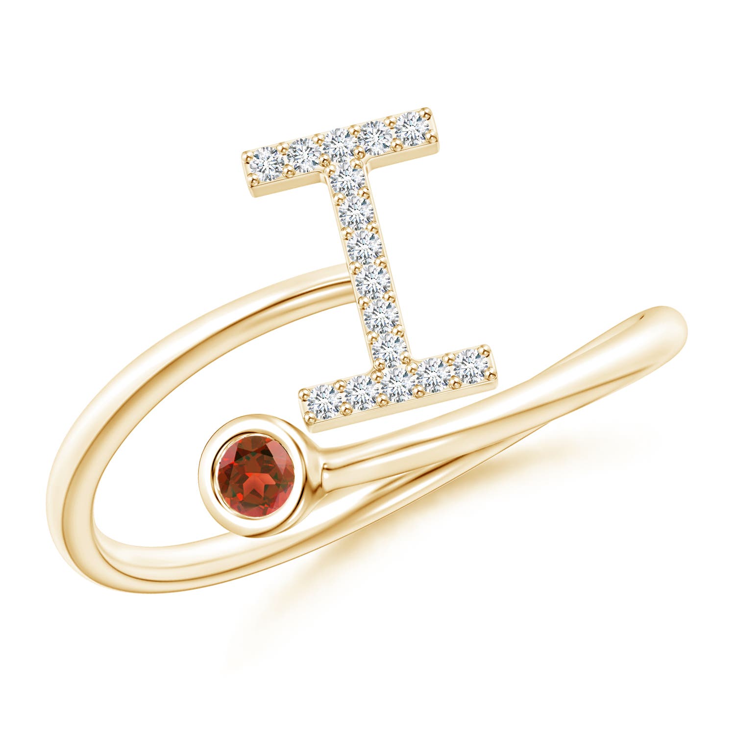 AA - Garnet / 0.13 CT / 14 KT Yellow Gold