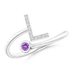 White Gold L Initial Jewellery