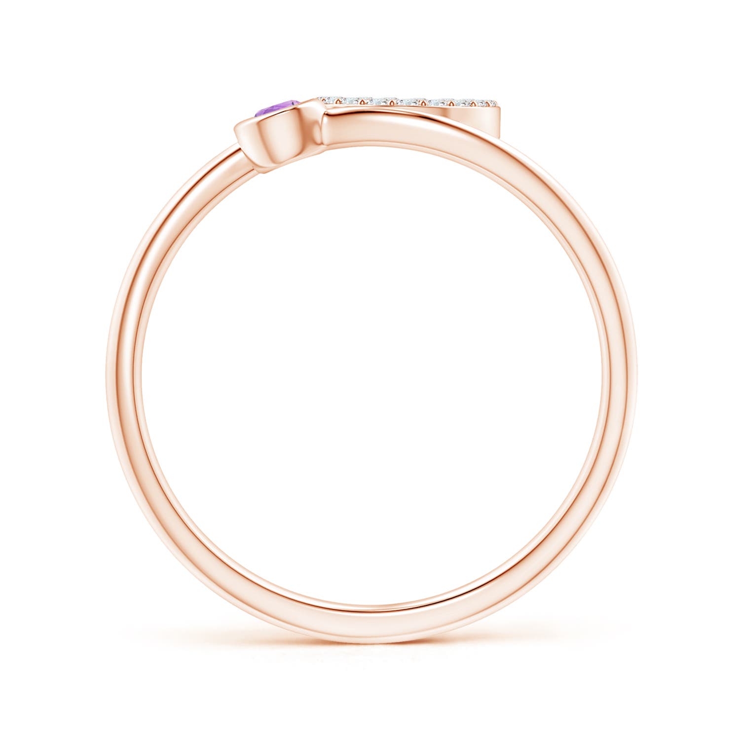 AA - Amethyst / 0.12 CT / 14 KT Rose Gold