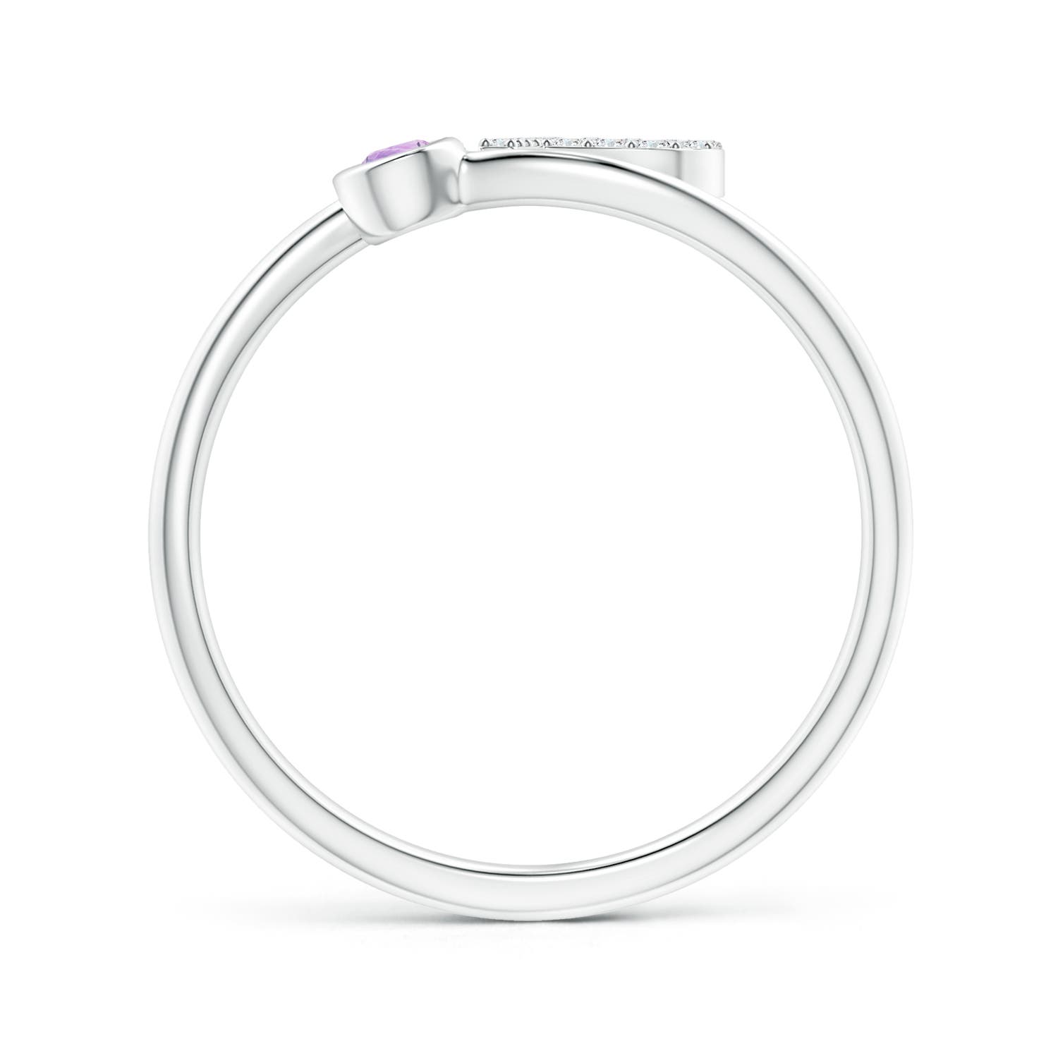 A - Amethyst / 0.11 CT / 14 KT White Gold