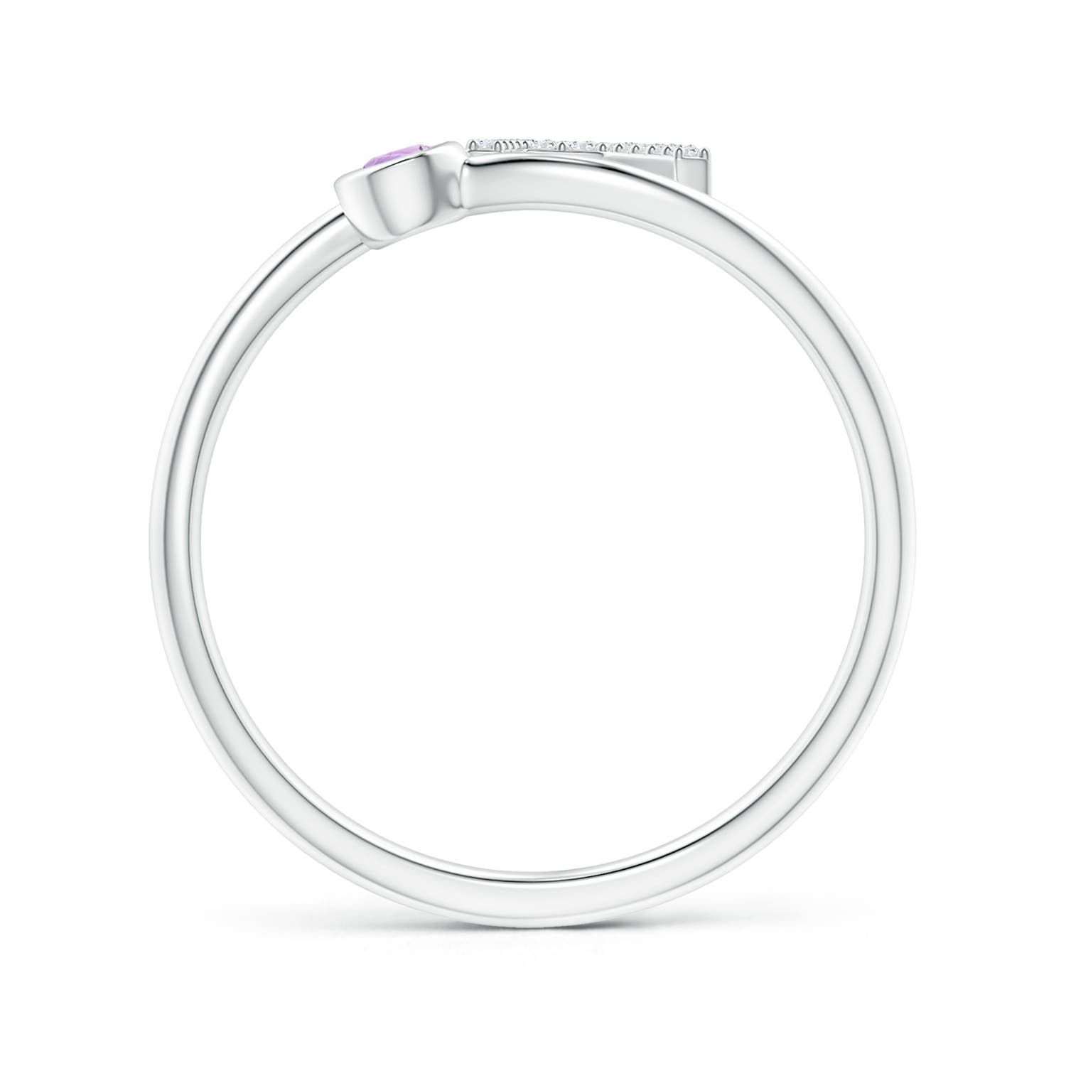 A - Amethyst / 0.12 CT / 14 KT White Gold