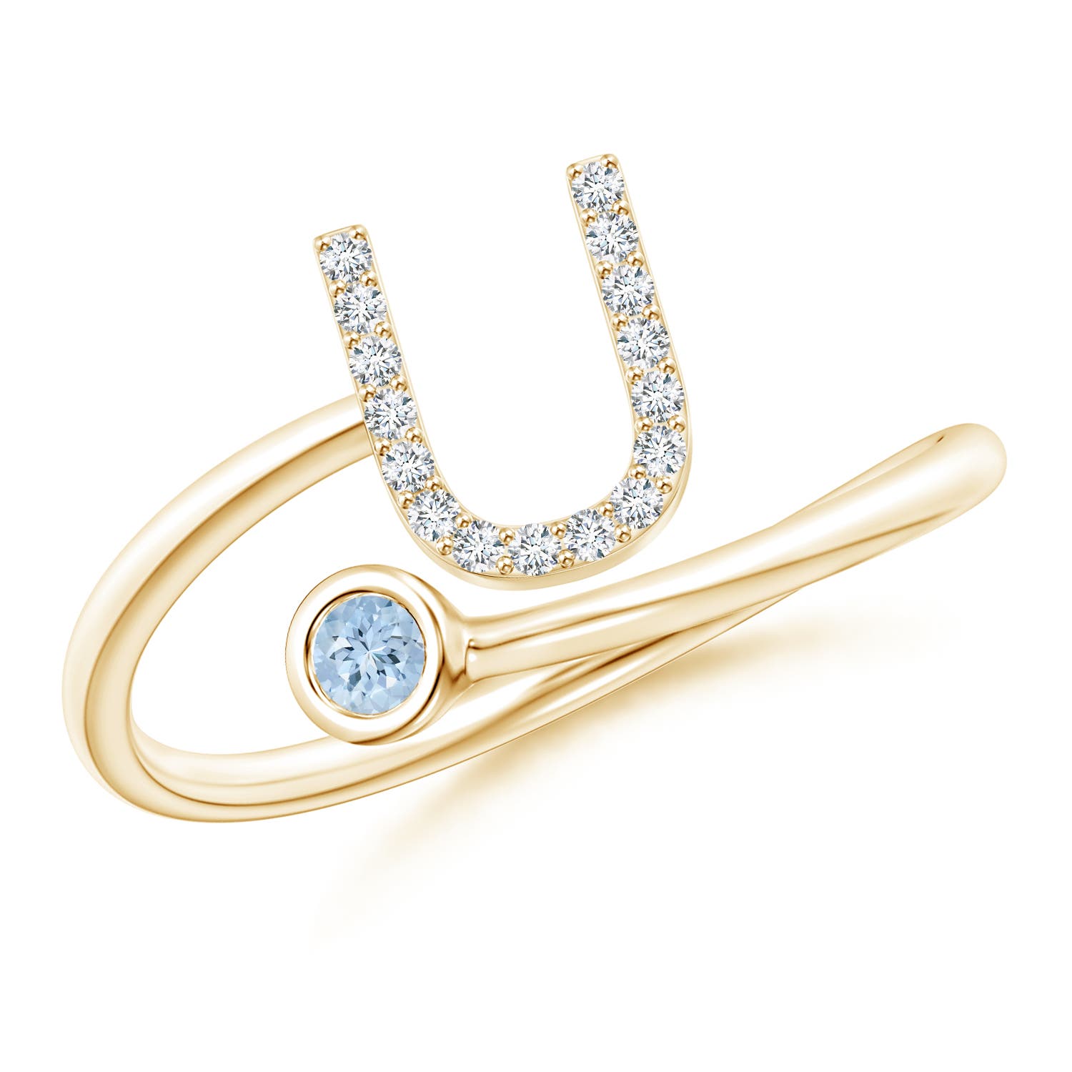 AA - Aquamarine / 0.11 CT / 14 KT Yellow Gold