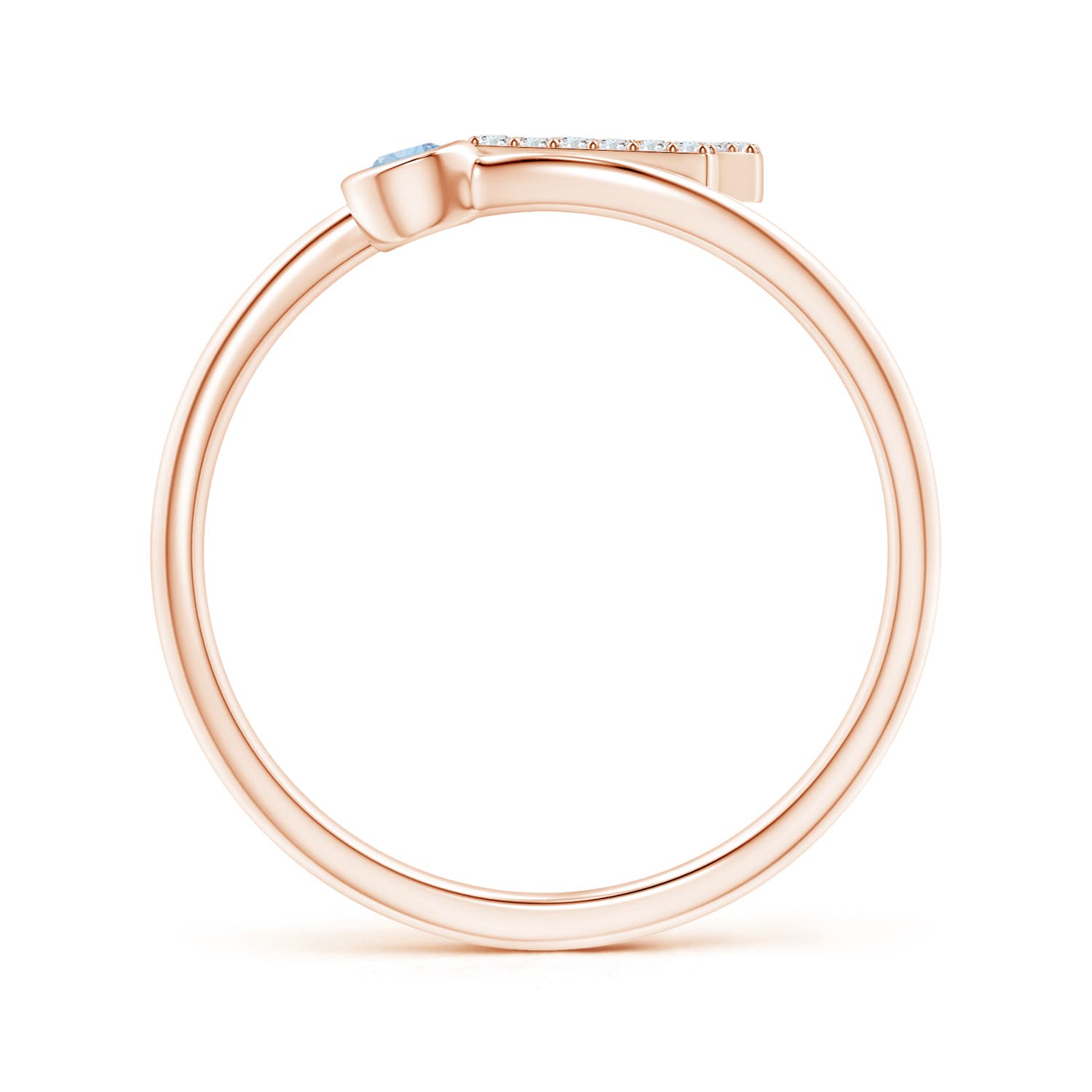 AA - Aquamarine / 0.12 CT / 14 KT Rose Gold