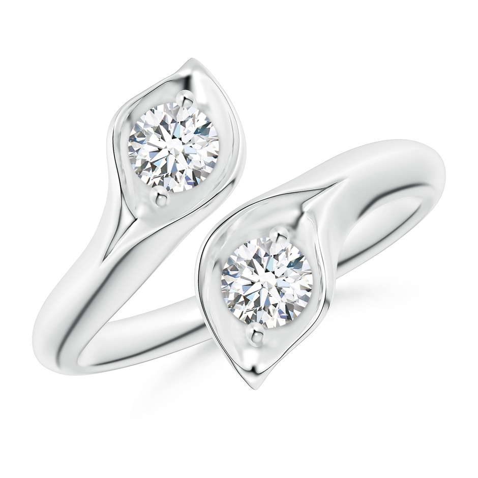 4mm GVS2 Calla Lily Two Stone Diamond Ring in P950 Platinum 