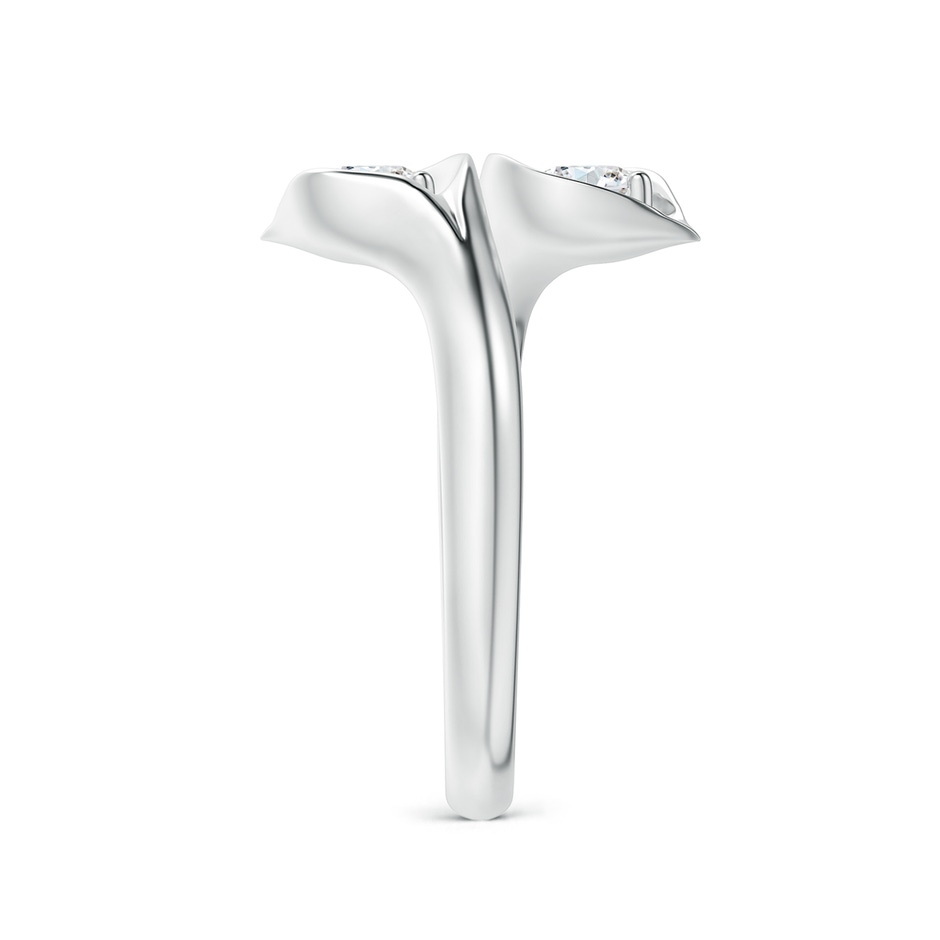 4mm GVS2 Calla Lily Two Stone Diamond Ring in P950 Platinum side 299