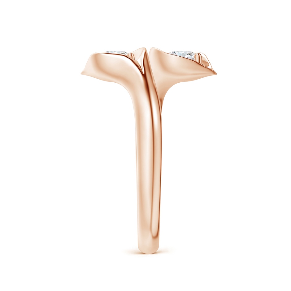 4mm GVS2 Calla Lily Two Stone Diamond Ring in Rose Gold side 299