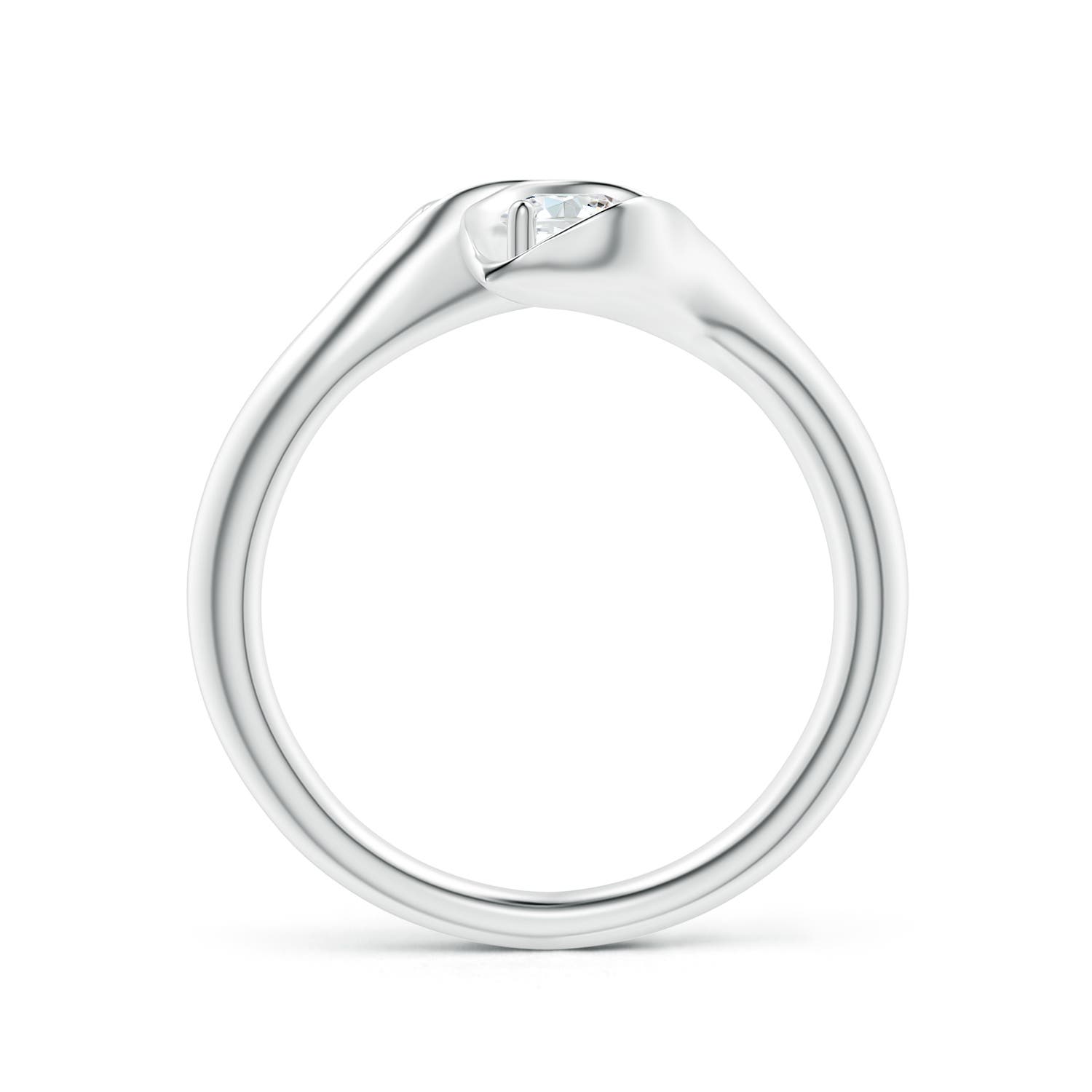 4mm GVS2 Calla Lily Two Stone Diamond Ring in White Gold - side 2