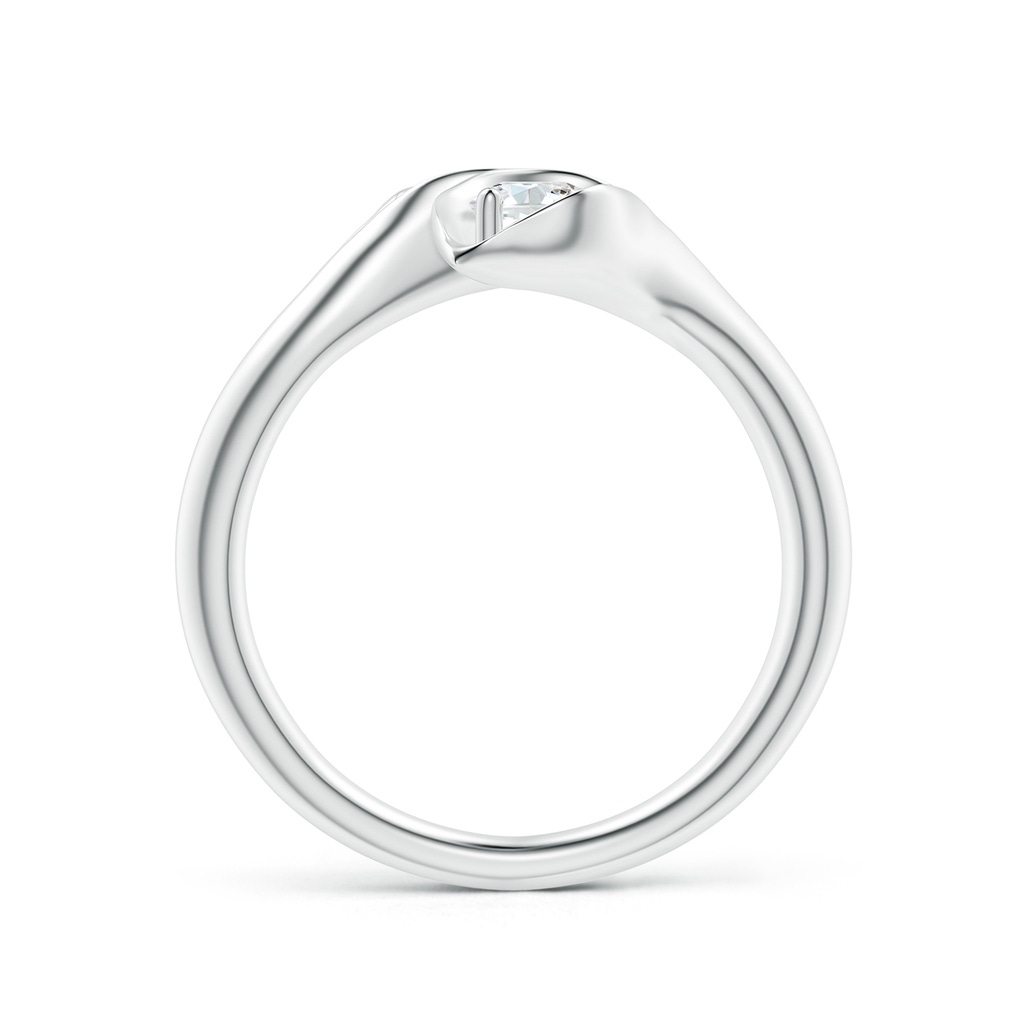 4mm GVS2 Calla Lily Two Stone Diamond Ring in White Gold - side 199
