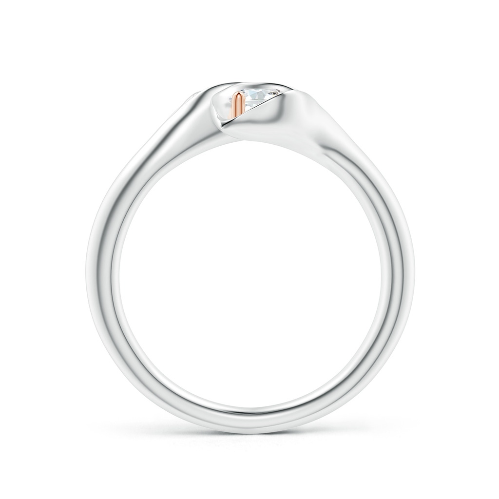 4mm GVS2 Calla Lily Two Stone Diamond Ring in White Gold Rose Gold - side 199