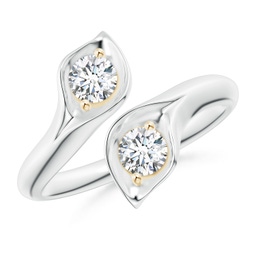 Fashion Two Tone Gold Diamond Rings