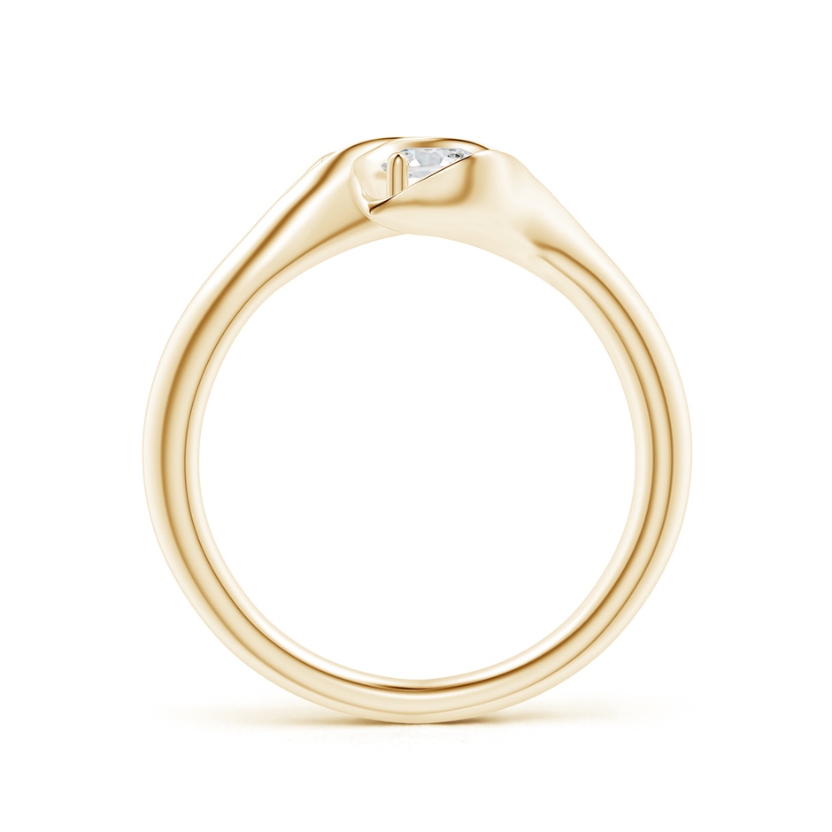 4mm HSI2 Calla Lily Two Stone Diamond Ring in Yellow Gold side 199