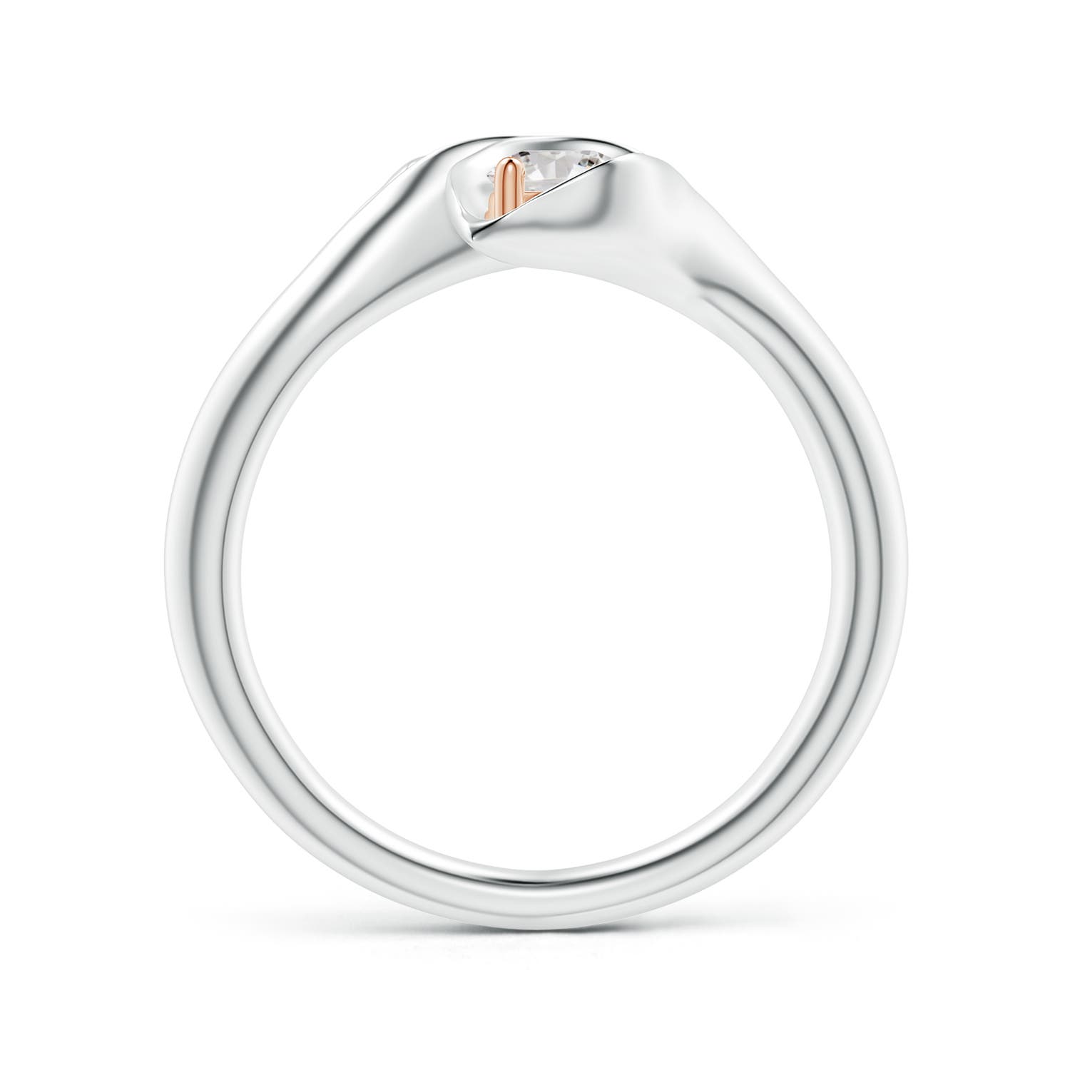 ANGARA Natural 0.46 Ct Calla Lily Two Stone Diamond Ring in 14K Solid Gold - Picture 36 of 56