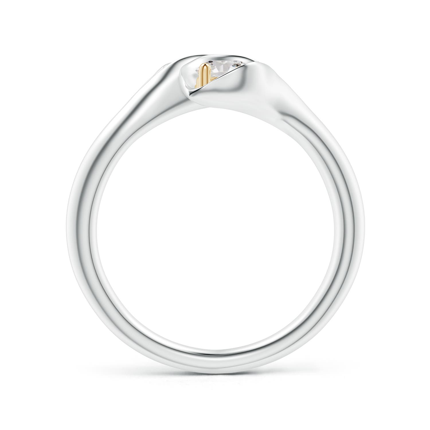 ANGARA Natural 0.46 Ct Calla Lily Two Stone Diamond Ring in 14K Solid Gold - Picture 47 of 56