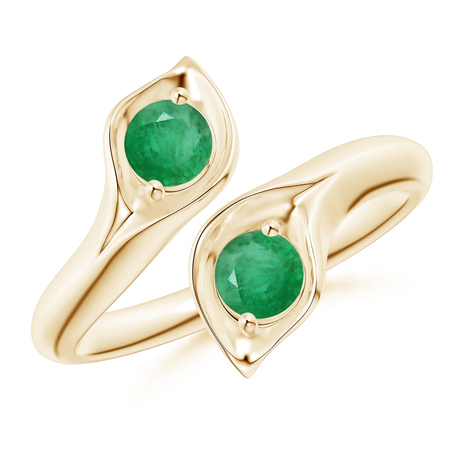 A - Emerald / 0.48 CT / 14 KT Yellow Gold