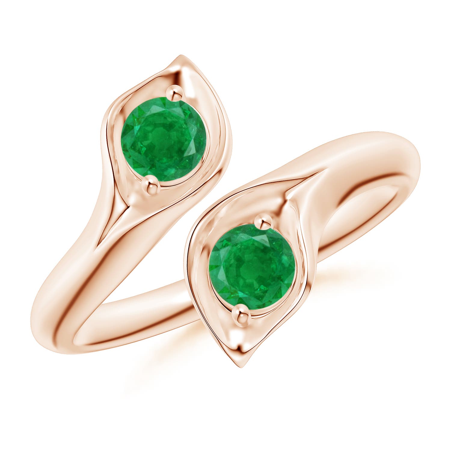 AA - Emerald / 0.48 CT / 14 KT Rose Gold