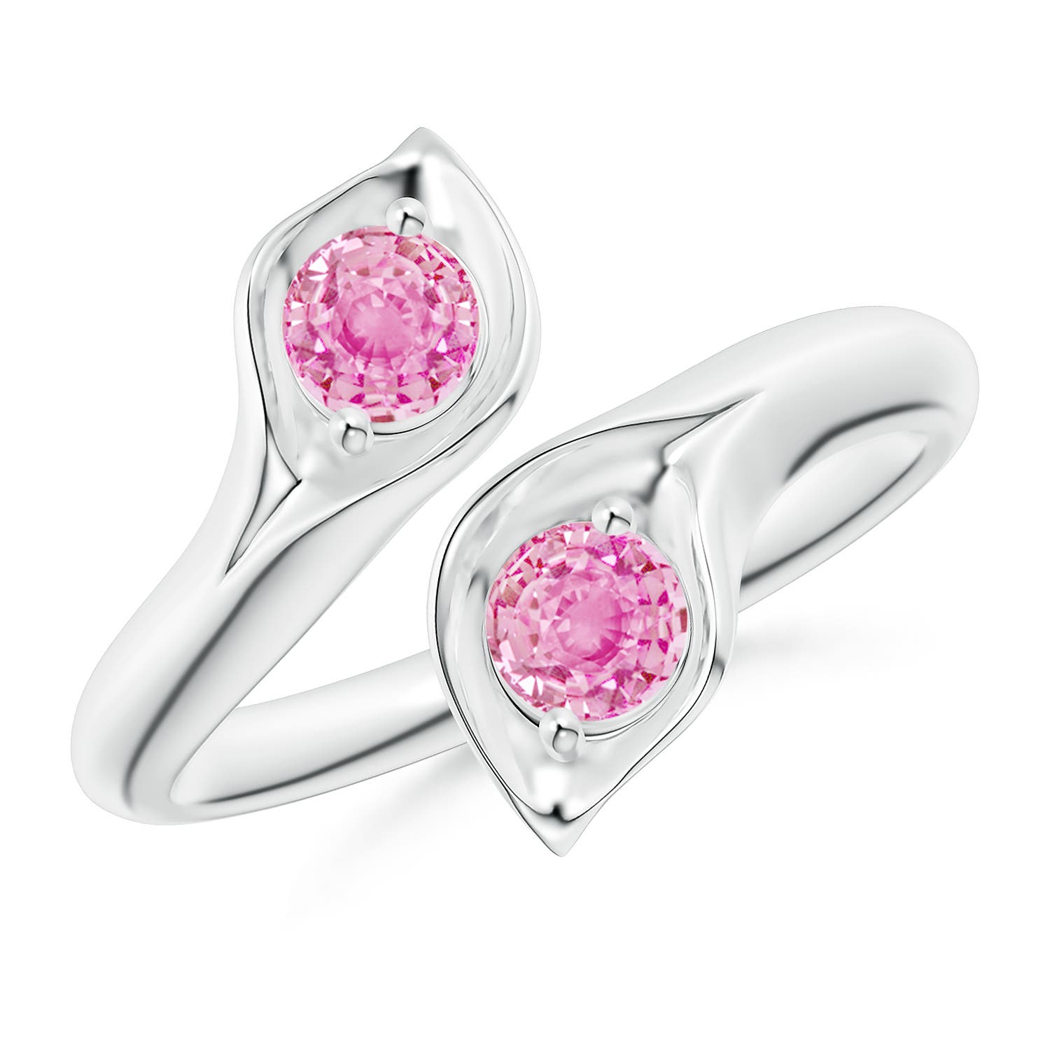 A - Pink Sapphire / 0.66 CT / 14 KT White Gold