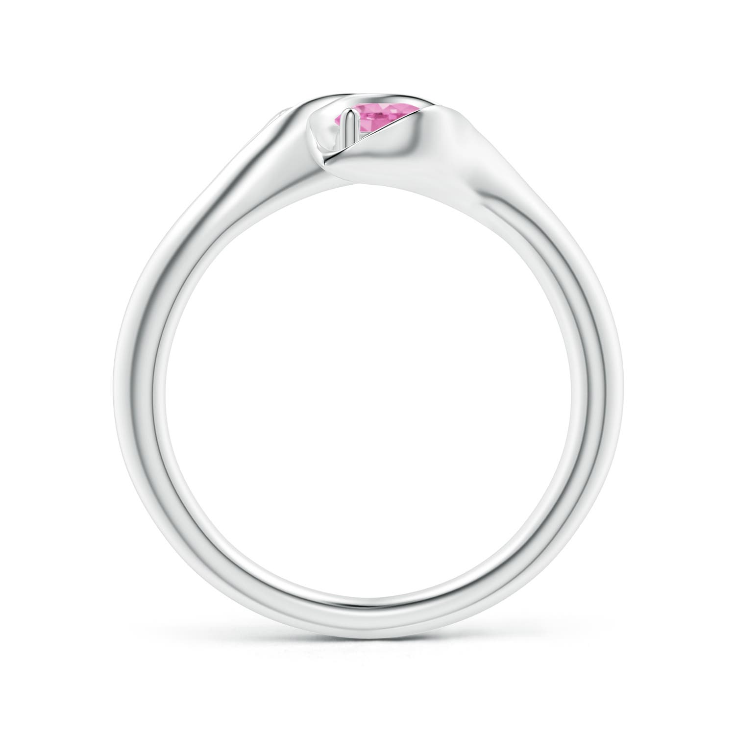 A - Pink Sapphire / 0.66 CT / 14 KT White Gold