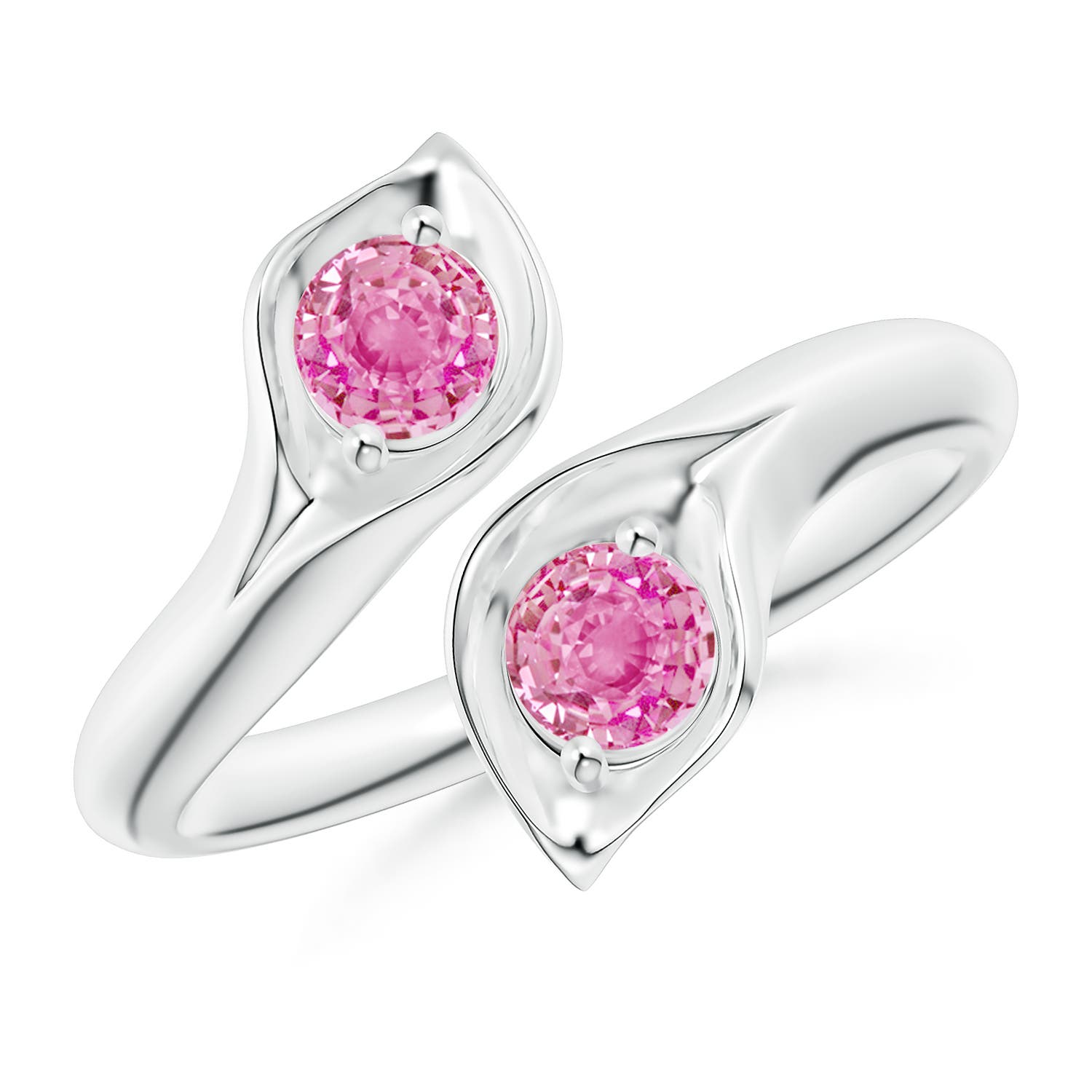 AA - Pink Sapphire / 0.66 CT / 14 KT White Gold