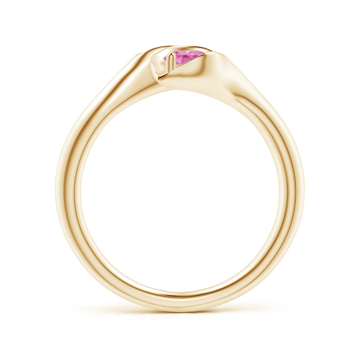 AA - Pink Sapphire / 0.66 CT / 14 KT Yellow Gold