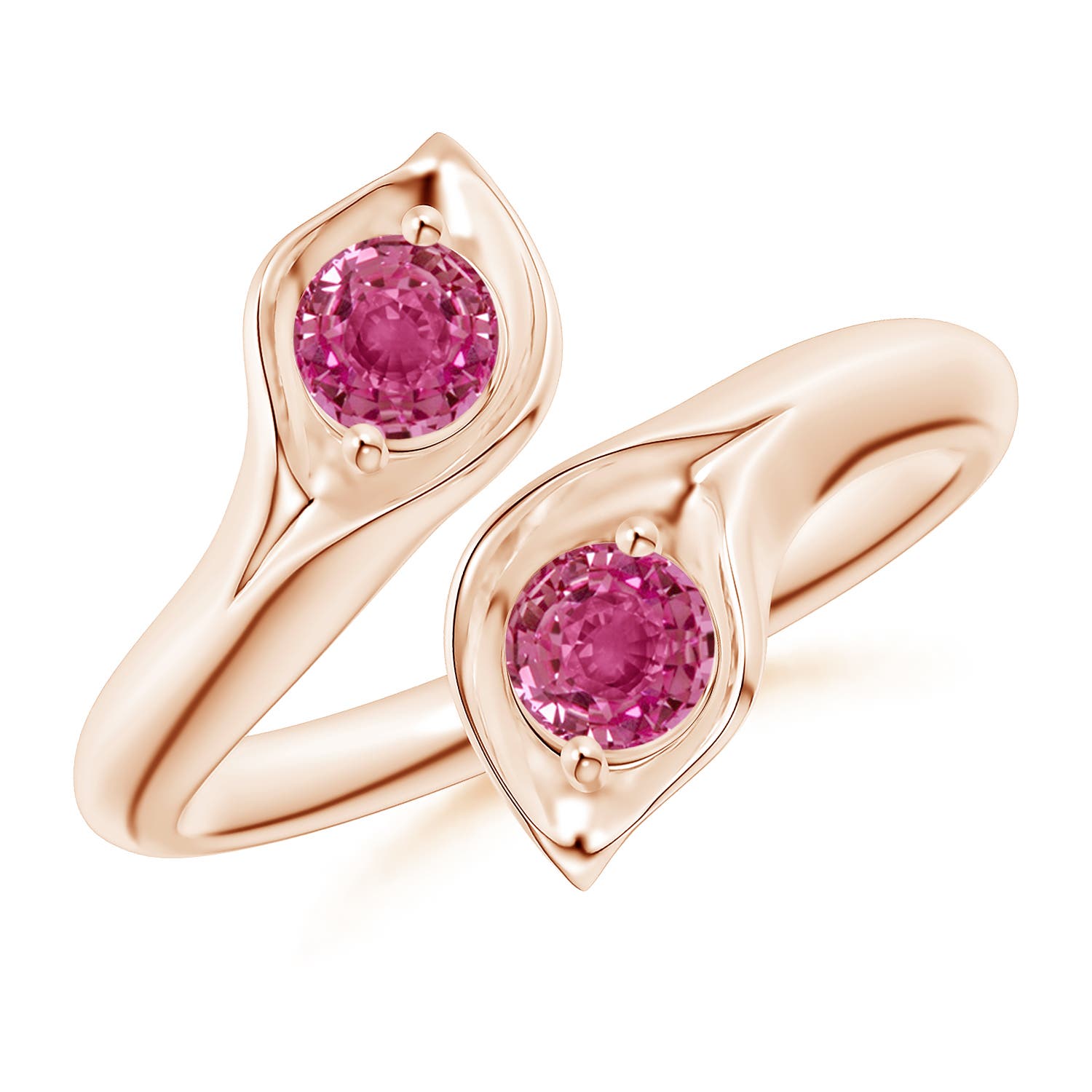 AAAA - Pink Sapphire / 0.66 CT / 14 KT Rose Gold